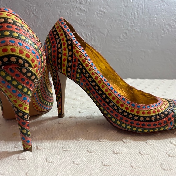 REPORT Signature Leather Woven Heels Brazil Dress Casual - Picture 14 of 16